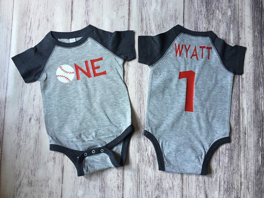 1st Birtbday Baseball birthday shirt