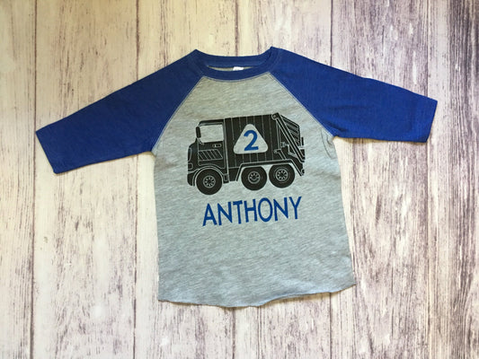 Trash truck birthday shirt, garbage truck birthday shirt, digger birthday shirt, sanitation truck t-shirt, trash truck shirt, trash trucks