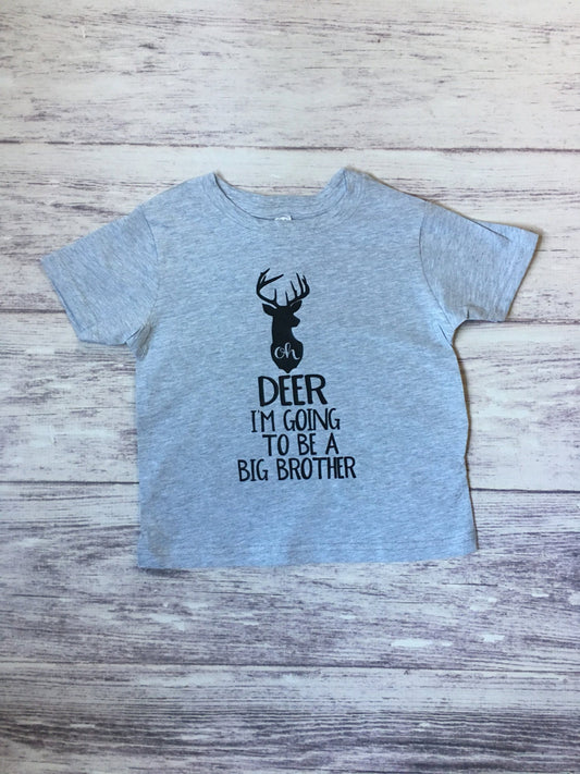 Oh Deer I'm going to be a big brother shirt, Hunting Big Brother Shirt, Big Brother Gift, 2nd baby Announcement