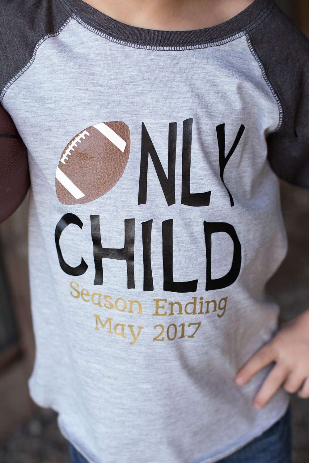 Only Child Season Ending Football Big Brother Shirt, Pregnancy Announcement Tee, Gift for New Big Brother, Big Brother to Be