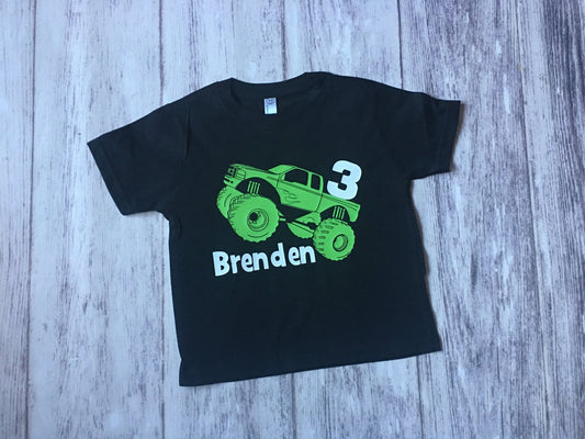 Monster Truck 3rd birthday shirt