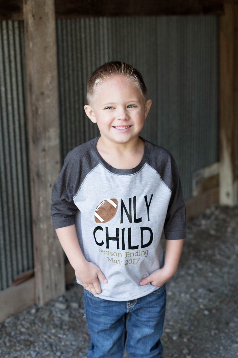 Only Child Season Ending Football Big Brother Shirt, Pregnancy Announcement Tee, Gift for New Big Brother, Big Brother to Be