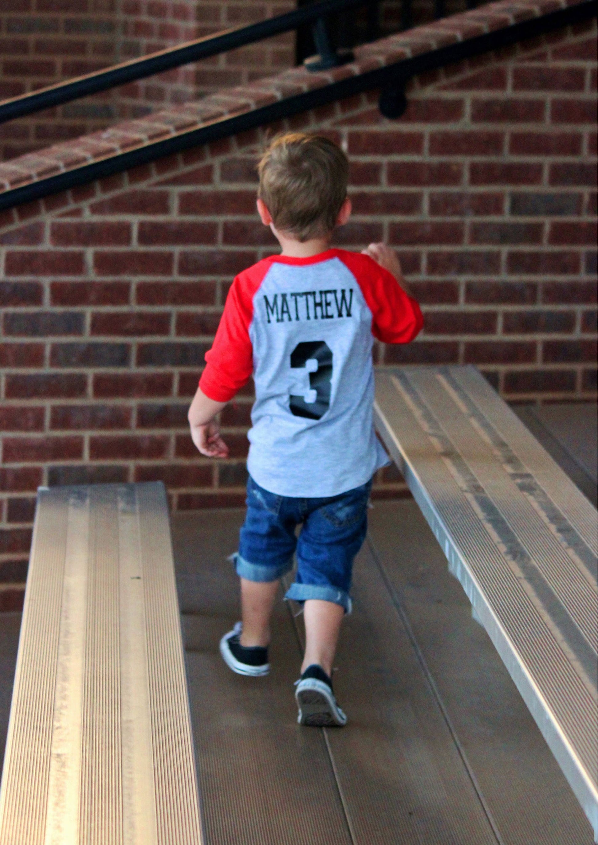Custom Three Year Old Sports Tee for Boys Birthday Party Gift