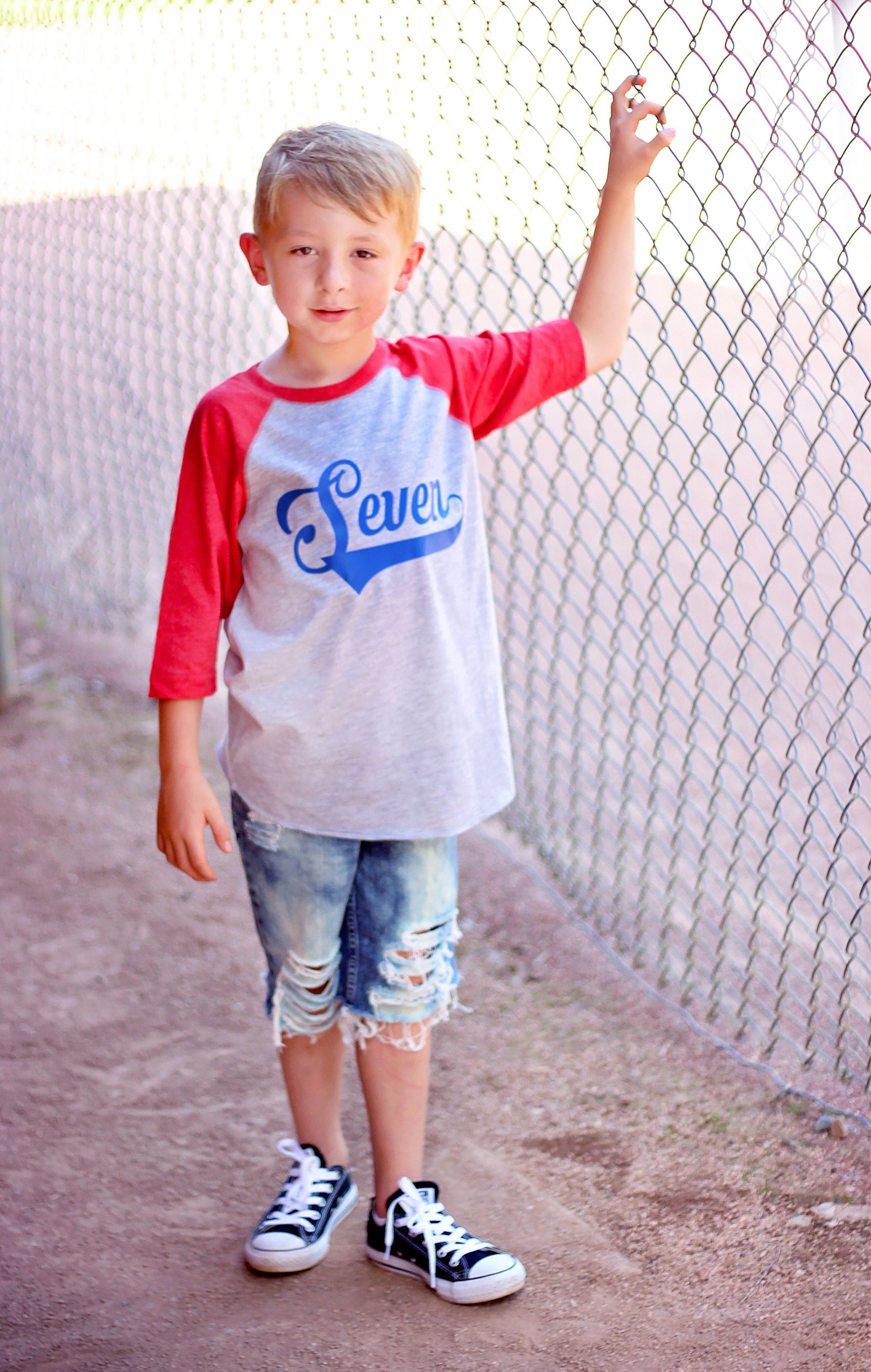 7th birthday Baseball shirt, Gift for Boys, Seven Shirt, Boys Birthday Tee