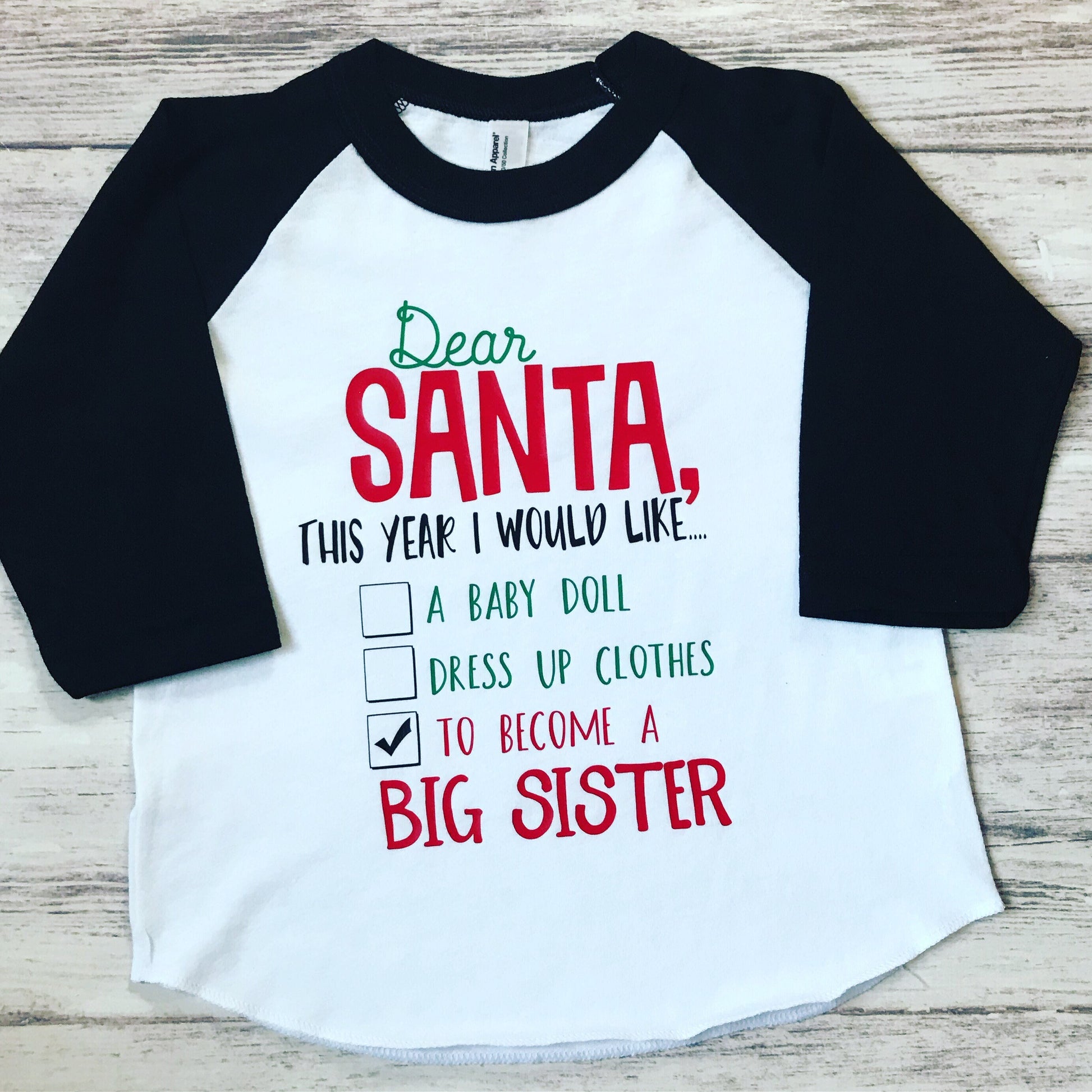 Big Sister Christmas Pregnancy Announcement shirt