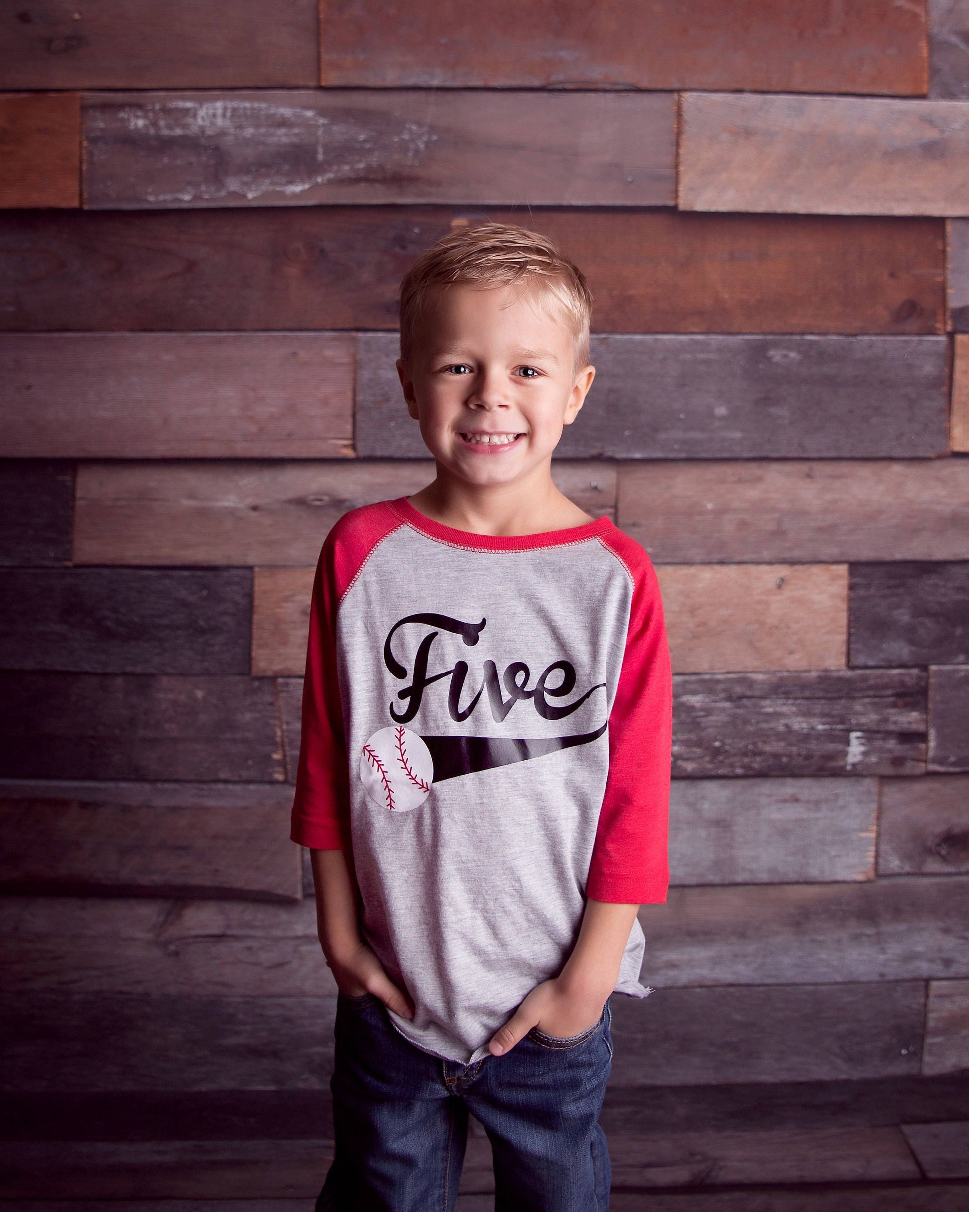 5th birthday Baseball birthday shirt, Gift for 5 year old, Sports Birthday Tee, Baseball Jersey Tee