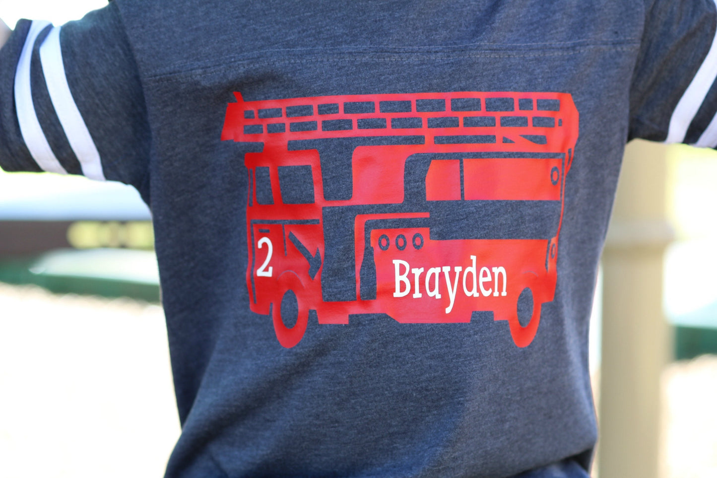 Two Year Old Firefighter Themed Birthday Shirt for Toddlers