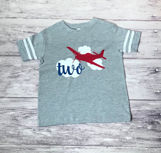 2nd Birthday airplane shirt