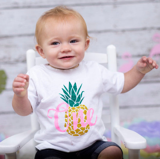 Pineapple 1st birthday Shirt, Tropical First Birthday, Big Luau 1st Party Shirt