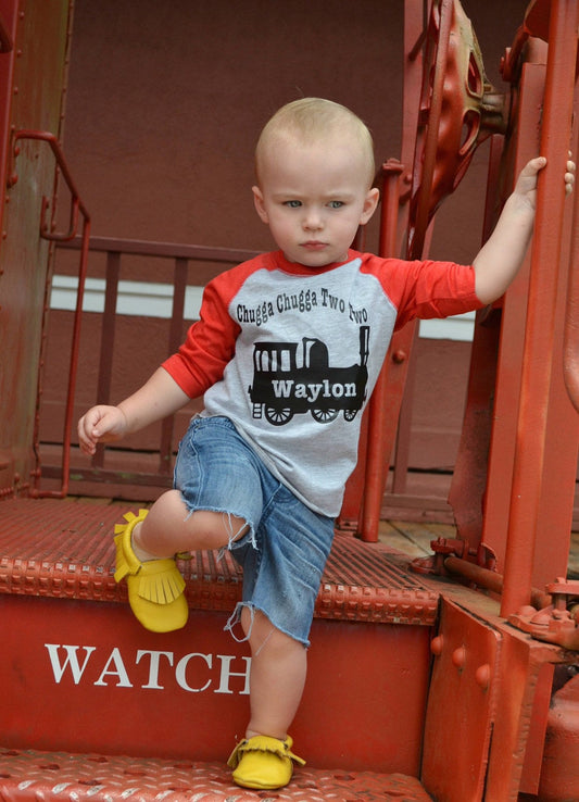 Chugga Two Two Shirt - 2nd Birthday Train Boys Shirt