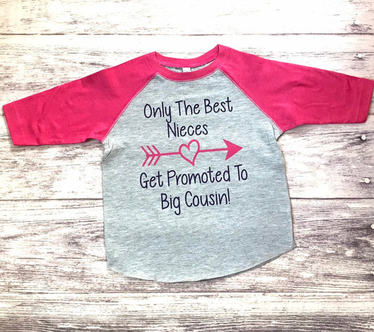 promoted to big cousin shirt