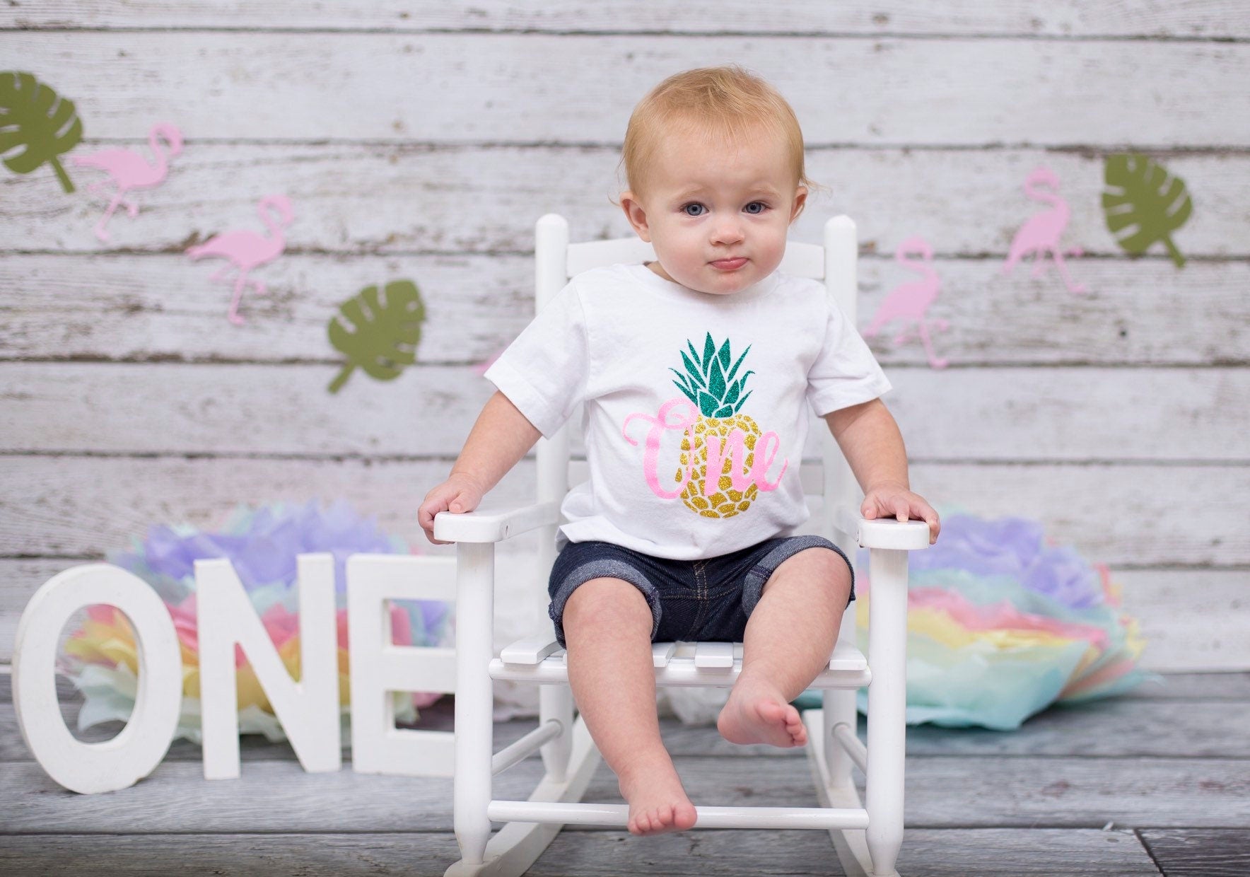 Pineapple 1st birthday Shirt, Tropical First Birthday, Big Luau 1st Party Shirt