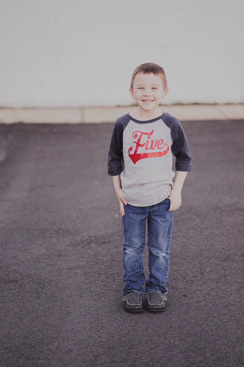 5th birthday Baseball shirt