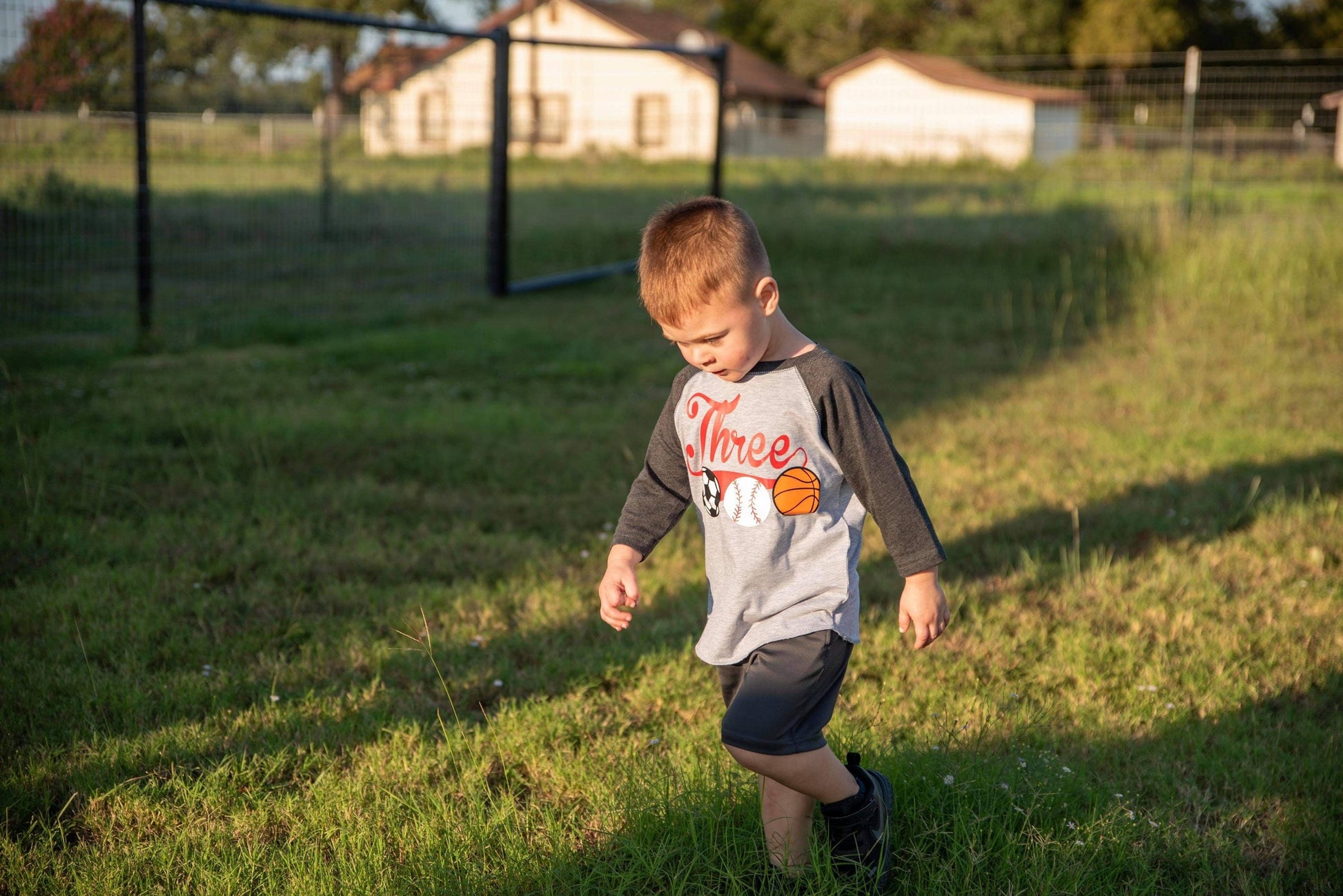 3rd Birthday Born 2 Ball Themed Shirt, Personalized Sports Youth Birthday Shirt