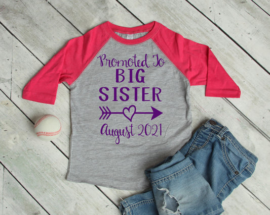 Promoted to Big Sister shirt, Pregnancy announcement shirt, Big Sister Finally, Gift for New Big Sister