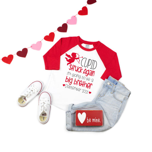Cupid Struck Again Valentines Big Brother Shirt