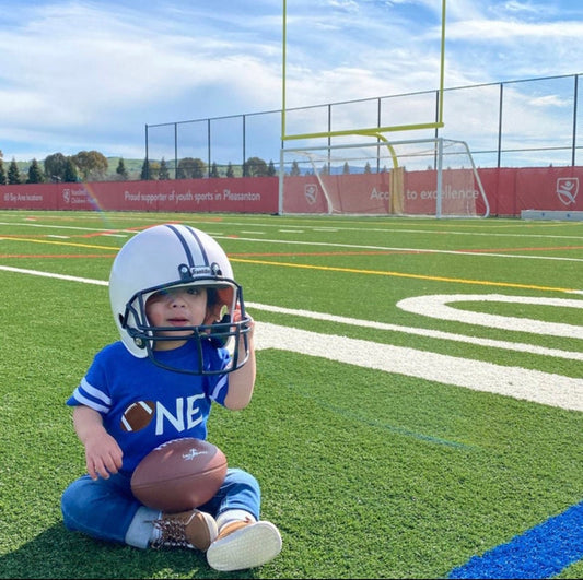 Football first birthday shirt, Personalized first birthday shirt, Football 1st birthday bodysuit, One year old boy shirt, First year down