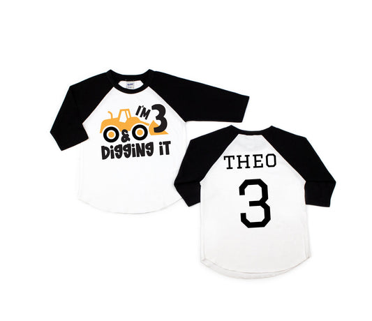 I’m 3 & Digging it Shirt Personalized