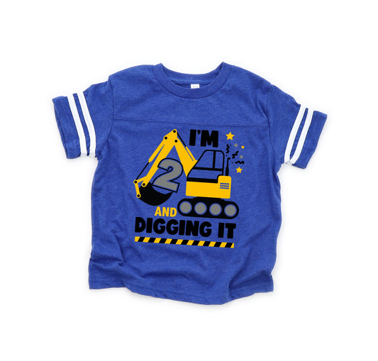 2nd Birthday Excavator Truck Party Outfit for Boys
