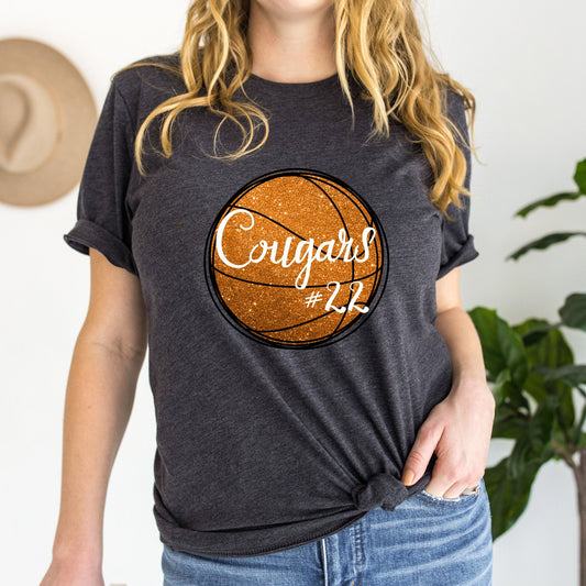 Basketball Mom Shirt, Personalized with Player Number
