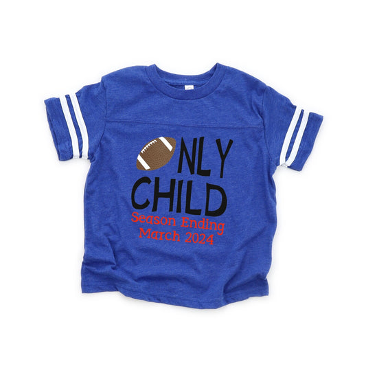 Only Child Season Ending, football big brother, pregnancy announcement shirt, soon to be big brother shirt, fall pregnancy reveal