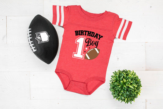 1st Birthday Football Shirt – Birthday Boy Football Tee – Baby Boy First Birthday Outfit – Rookie of the Year Shirt