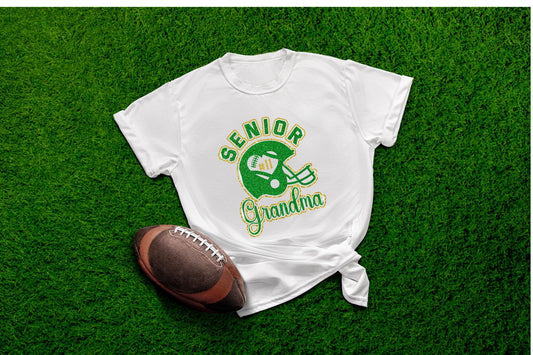 Senior Football Grandma Shirt, Personalized with Player Number