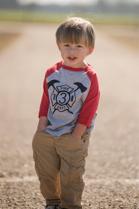 3rd Birthday Fireman shirt, Fireman Party, Fire man birthday shirt,