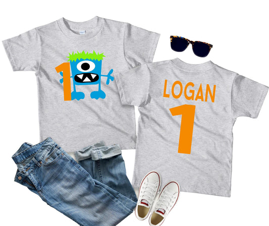 Fun Monster-Themed Tee for Baby's First Birthday