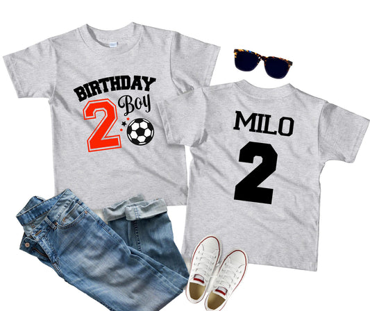 2nd Birthday Soccer Shirt for Boys | Two Year Old Birthday Soccer Tee | Toddler Soccer Party Outfit | Goal Birthday Shirt
