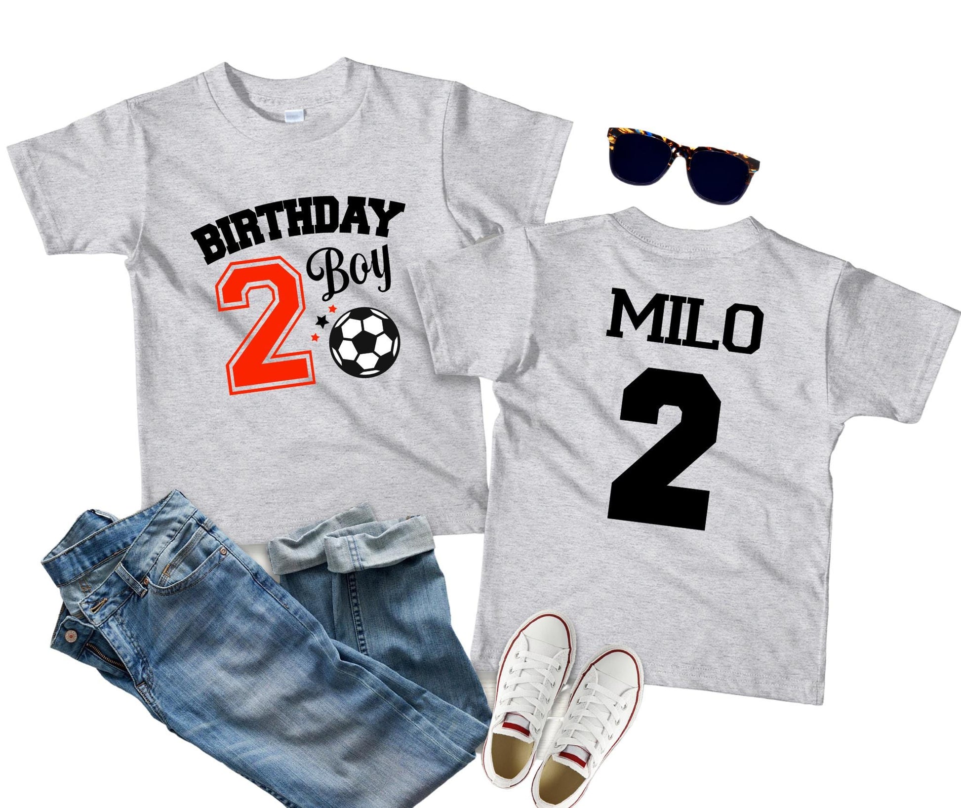 2nd Birthday Soccer Shirt for Boys | Two Year Old Birthday Soccer Tee | Toddler Soccer Party Outfit | Goal Birthday Shirt