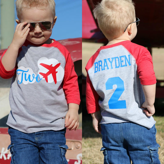 2nd birthday Airplane Shirt, Two Fly Party