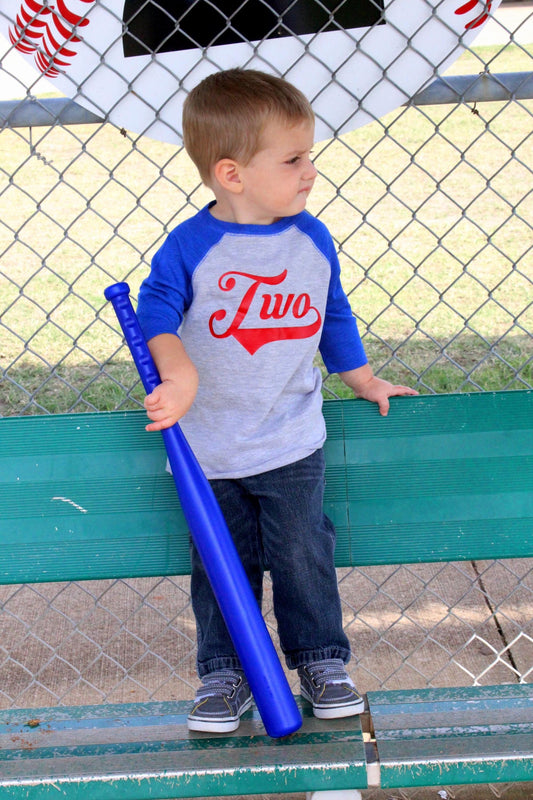 2nd Birthday Baseball Shirt, Two Tee, Two Year Old Party Outfit, Toddler Birthday Gift