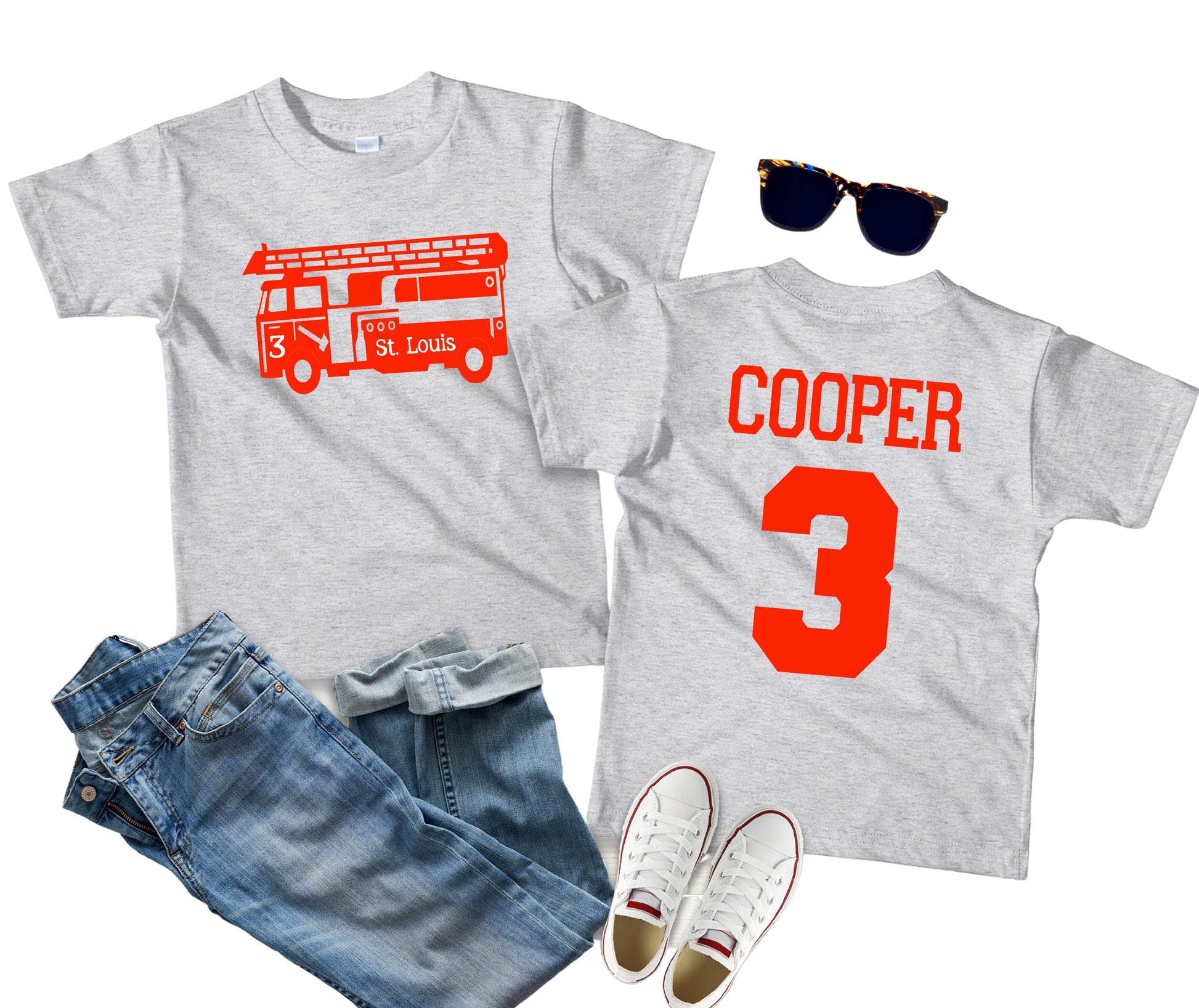 3rd Birthday Firetruck shirt, Fire Truck Birthday T-shirt, 4th Birthday, Firefighter Birthday Shirt, Fireman Party, Fire man Birthday Shirt