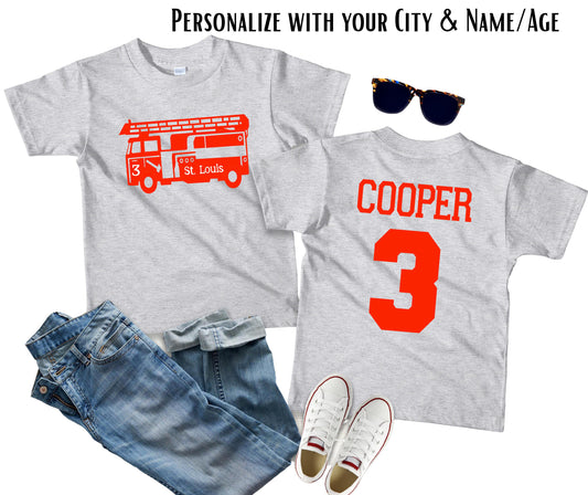3rd Birthday Firetruck shirt, Fire Truck Birthday T-shirt, 4th Birthday, Firefighter Birthday Shirt, Fireman Party, Fire man Birthday Shirt