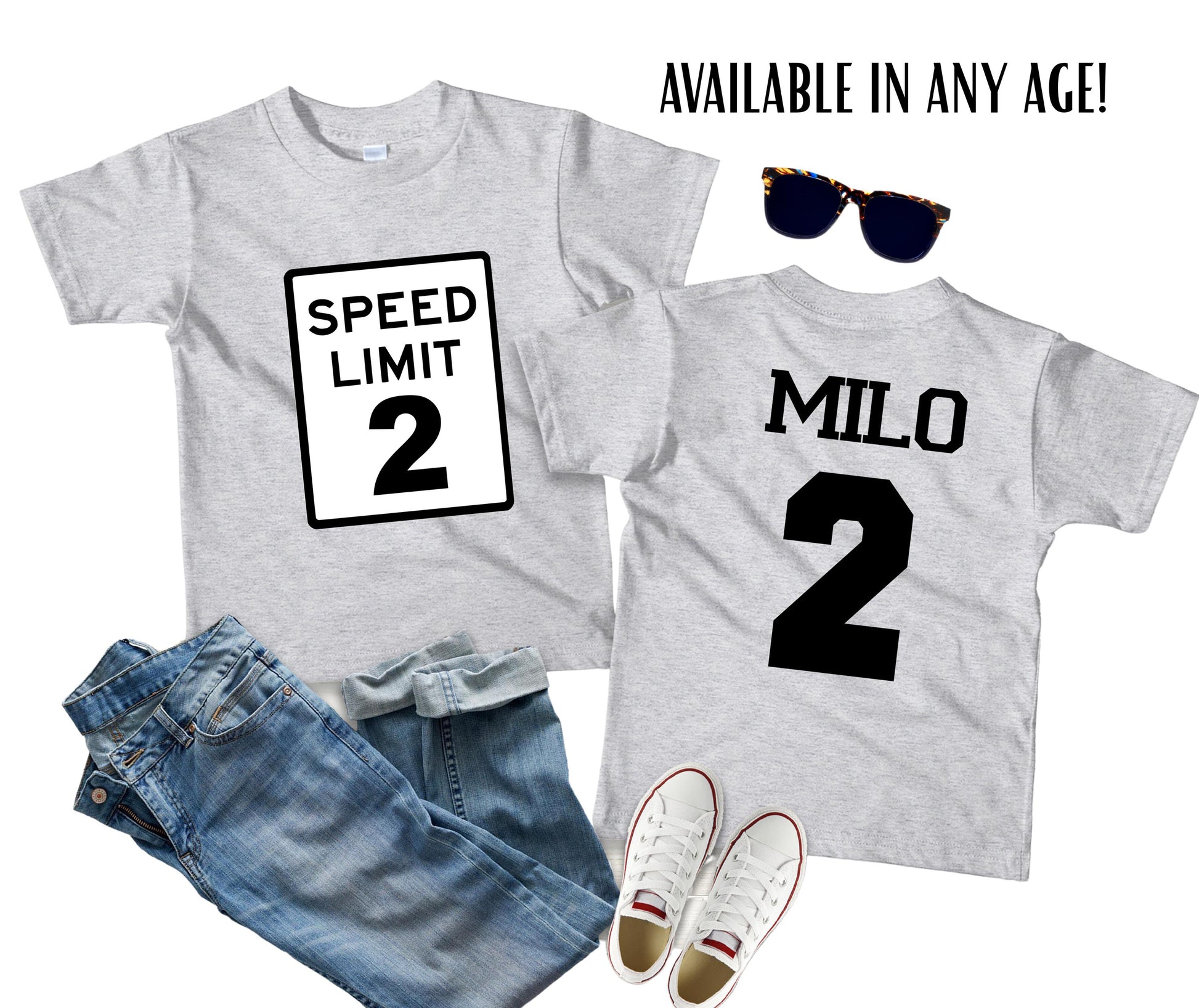 Speed Limit 2 Birthday Shirt - Adorable Shirt for the Little Speedster!