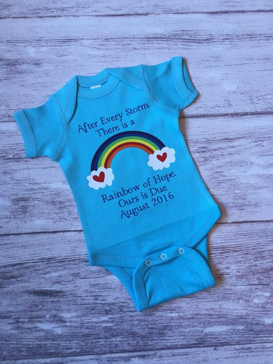 Rainbow baby pregnancy announcement shirt
