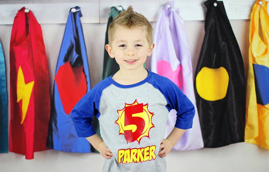 5th Birthday Superhero Birthday shirt