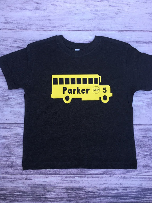 School Bus birthday shirt