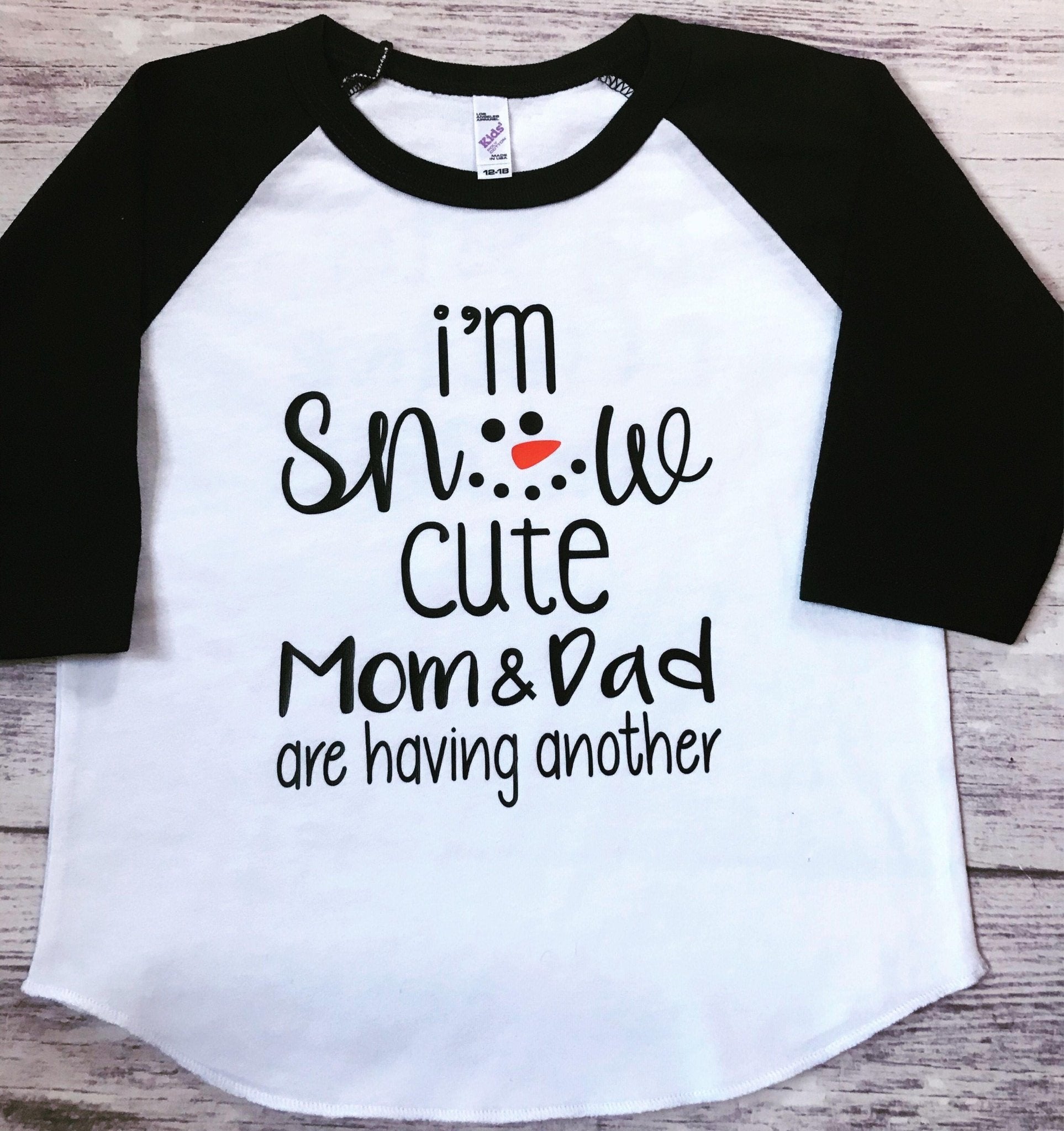 I'm snow cute my parents are having another Big Brother shirt - Purple Elephant MS