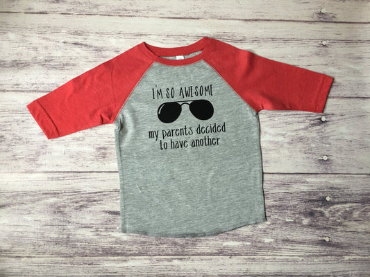 I'm so awesome my parents are having another, Promoted To Big Brother shirt - Purple Elephant MS