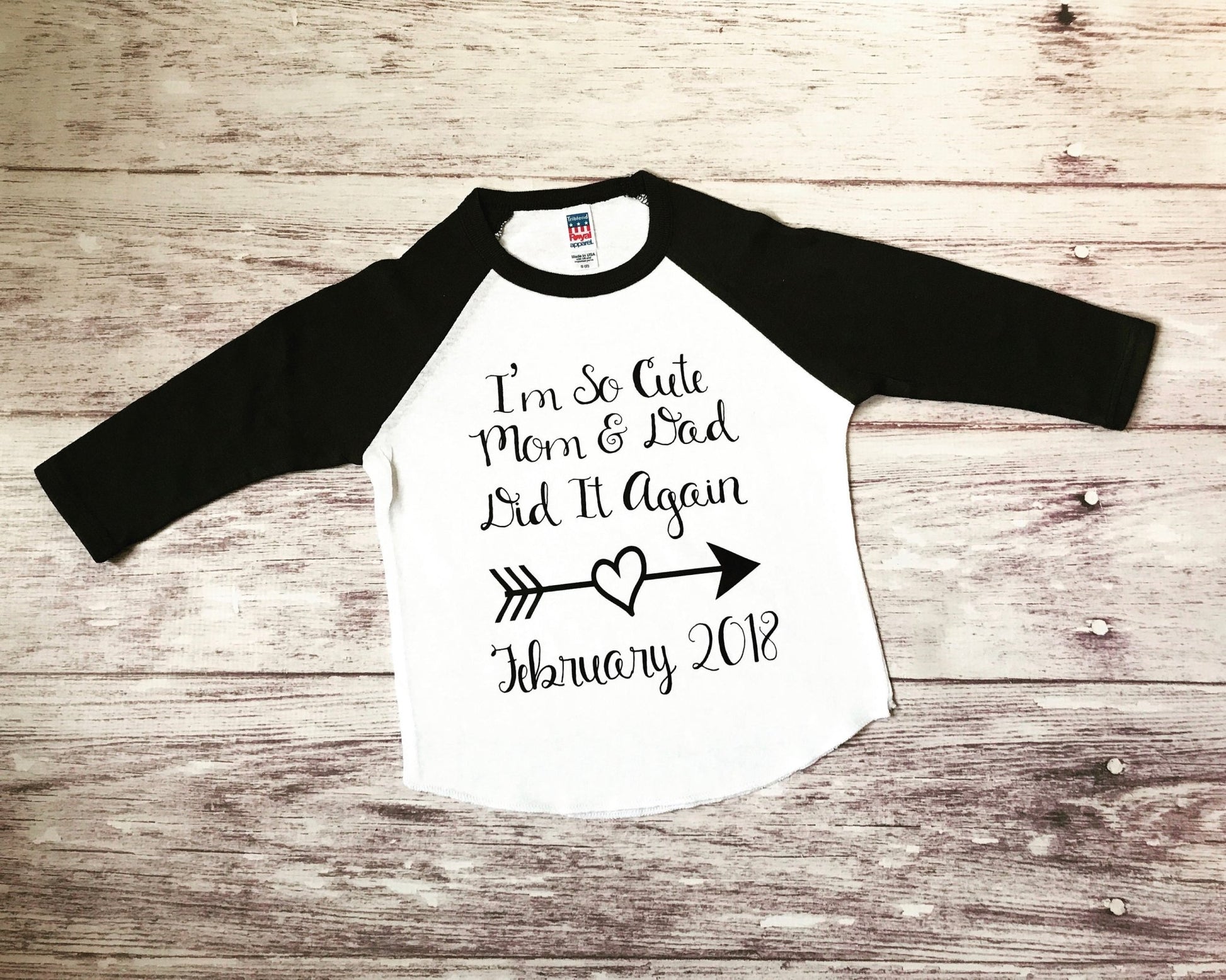 I'm so cute mom & dad did it again Big Sister Shirt - Purple Elephant MS