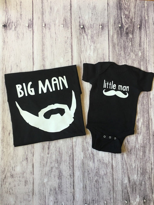 Little Man Big Man Father's Day Set - Purple Elephant MS