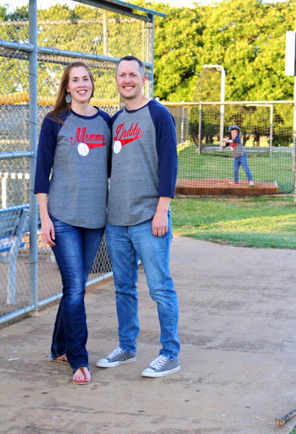 Mom & Dad Baseball birthday shirts - Purple Elephant MS