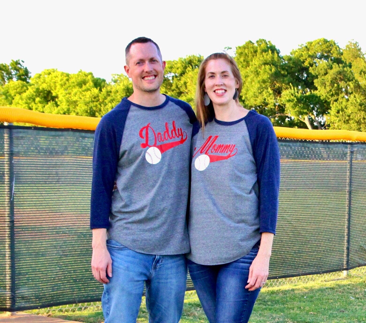 Mom & Dad Baseball birthday shirts - Purple Elephant MS