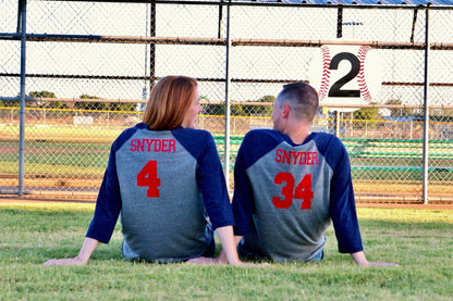 Mom & Dad Baseball birthday shirts - Purple Elephant MS