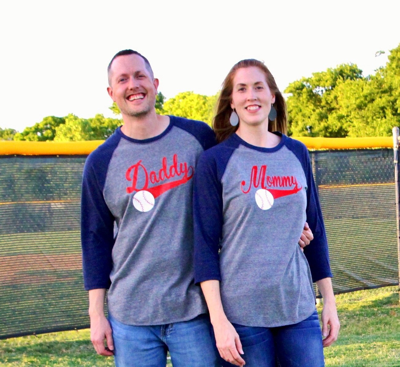 Mom & Dad Baseball birthday shirts - Purple Elephant MS