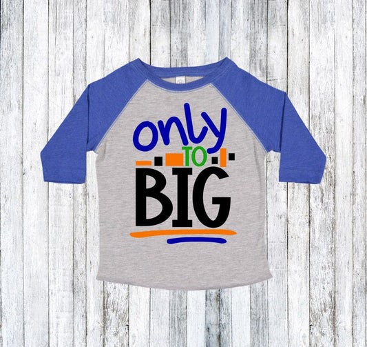 Only Child to big brother shirt - Purple Elephant MS