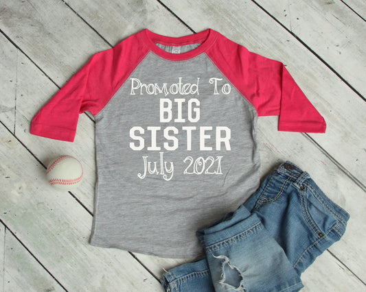 Personalized Promoted to Big Sister Shirt - Purple Elephant MS