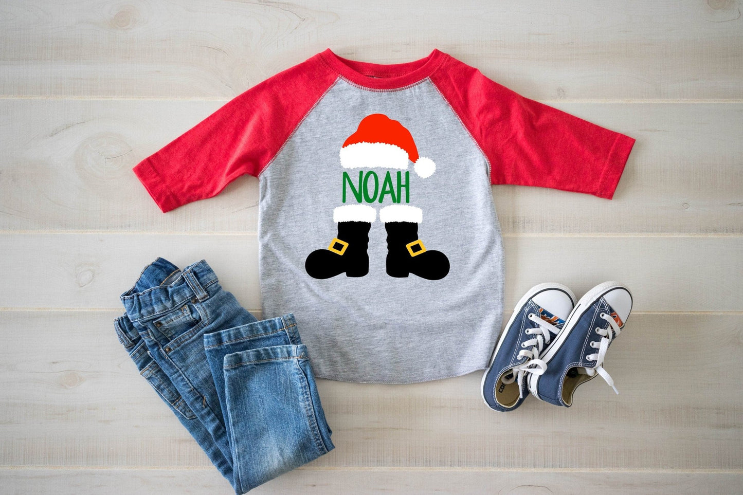 Personalized Santa Christmas Shirt - Purple Elephant MS